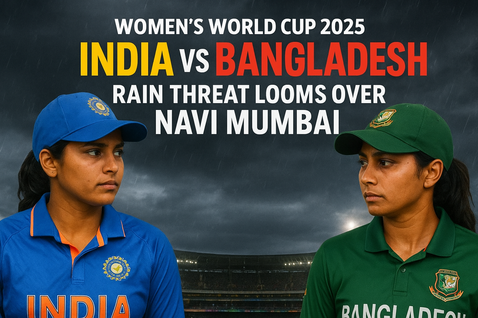India vs Bangladesh Women’s World Cup 2025: Rain Threat Looms Over Navi Mumbai Clash