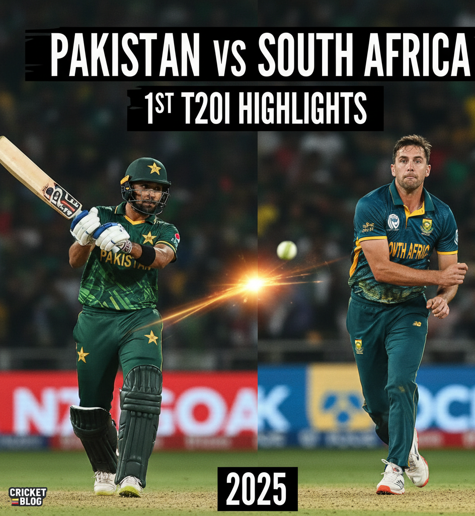 Pakistan vs South Africa 1st T20I 2025 Highlights | Toss, Teams, and Match Details – Rawalpindi