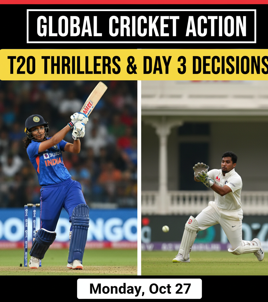 Cricket Schedule & Times Monday: T20 Spring Challenge, WI vs BAN T20I & Ranji Trophy Day 3