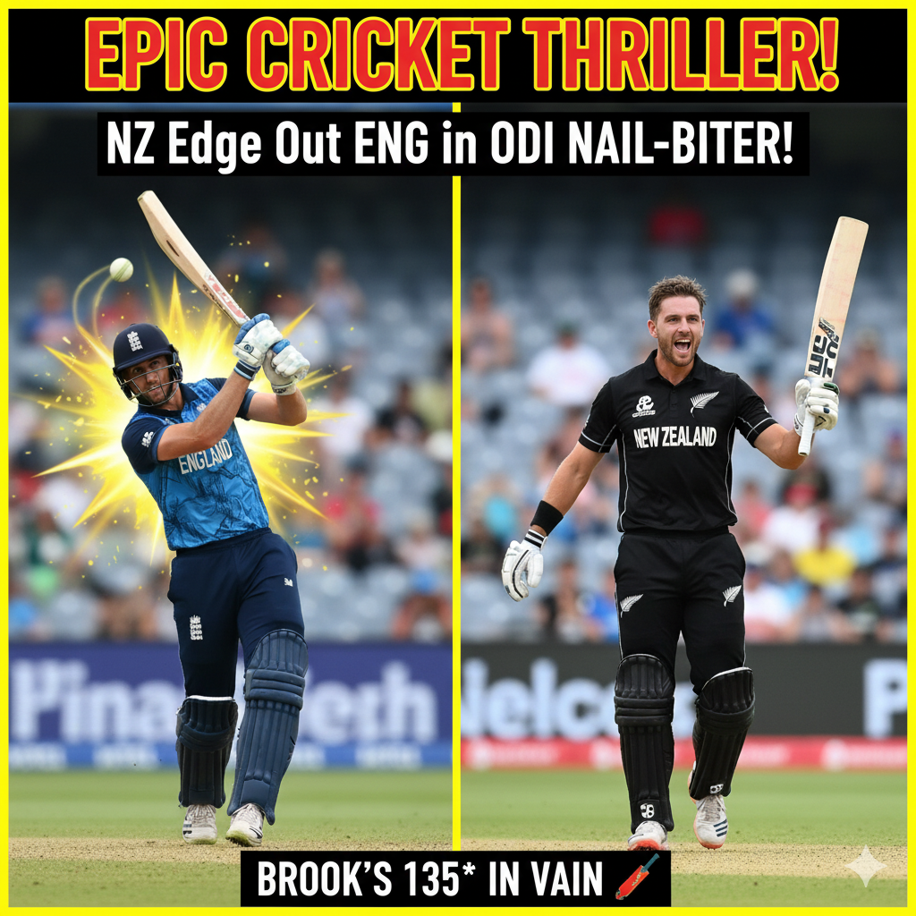 Epic Cricket Thriller: New Zealand Edge Out England in High-Octane ODI Opener