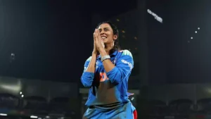 Jemimah Rodrigues in tears after India's famous win at the DY Patil Stadium in Navi Mumbai © Getty