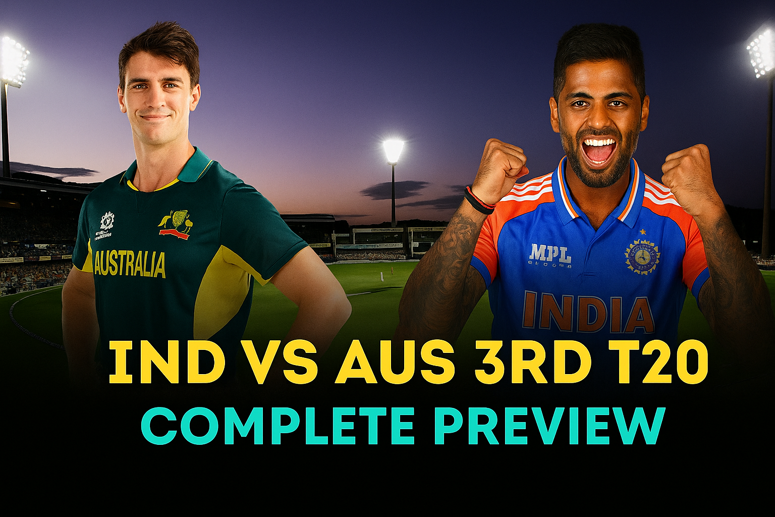 Australia vs India 3rd T20I Preview: India Eyes Comeback in Hobart to Level Series