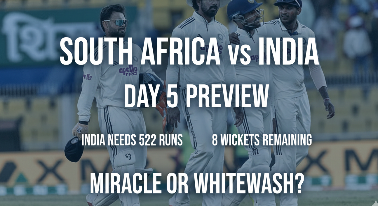ndia vs South Africa, 2nd Test Day 5 PREVIEW