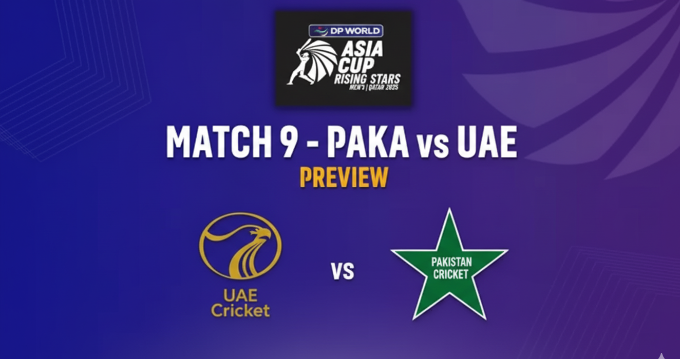ACC Mens Asia Cup Rising Stars 2025 Pakistan A vs United Arab Emirates, 9th Match, Group B Complete Preview