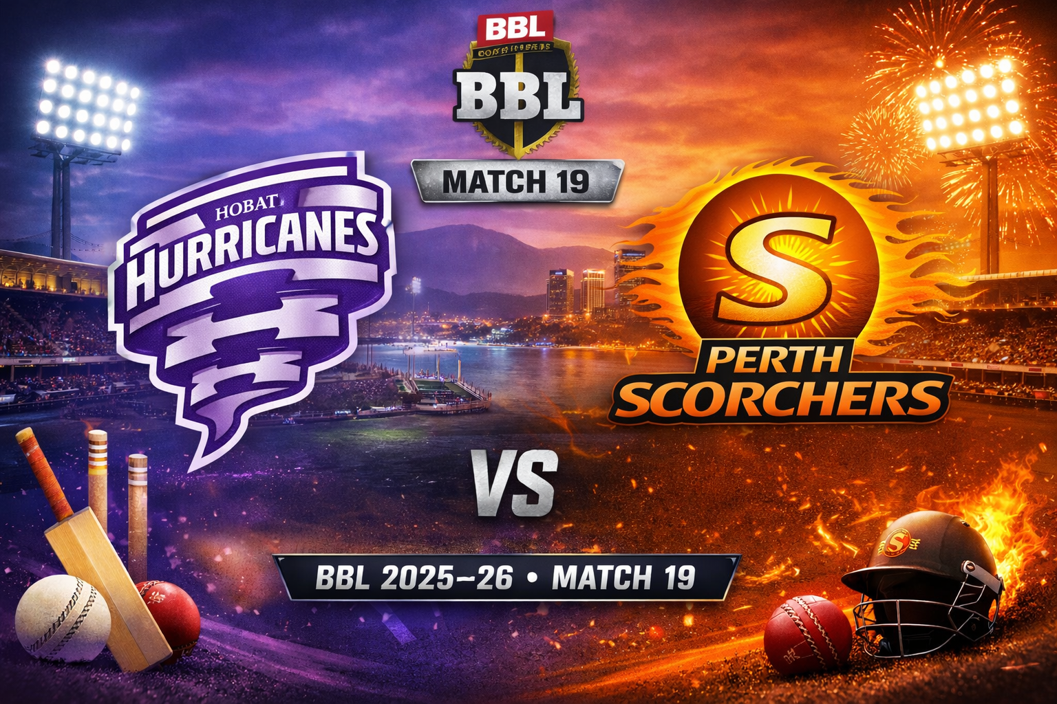 Hobart Hurricanes vs Perth Scorchers – Match 19 Preview | BBL 2025-26